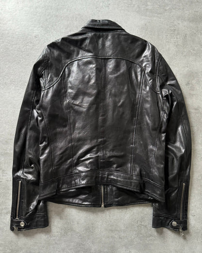 SS2008 Dolce & Gabbana 26 Zips Black Ultimate Leather Jacket (M) - 2