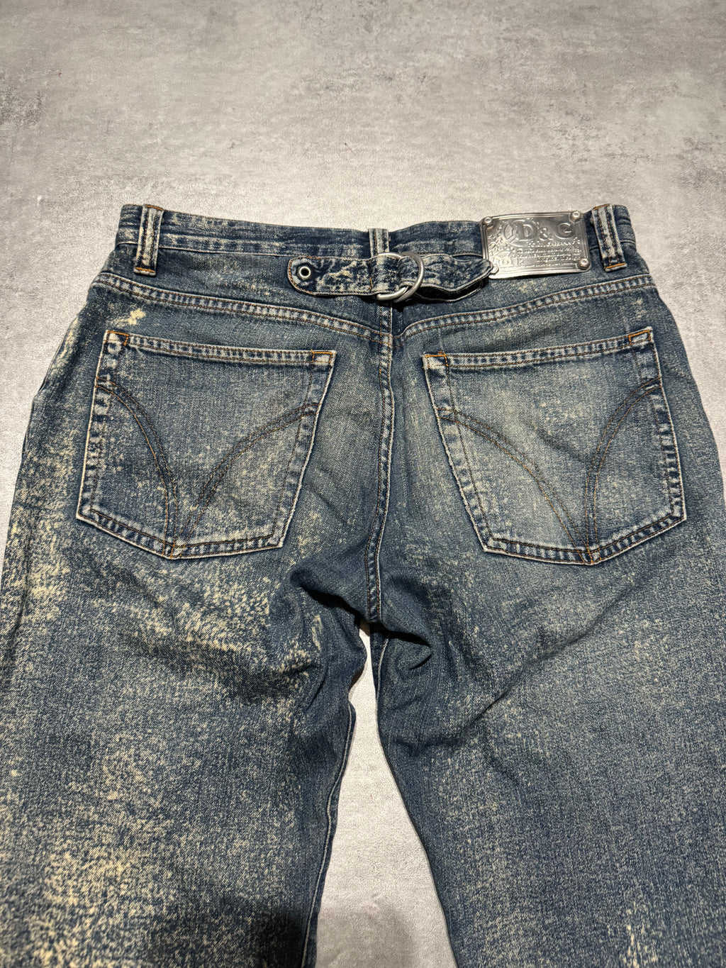 AW2003 Dolce & Gabbana Eroded Washed Denim Jeans  (S) - 3