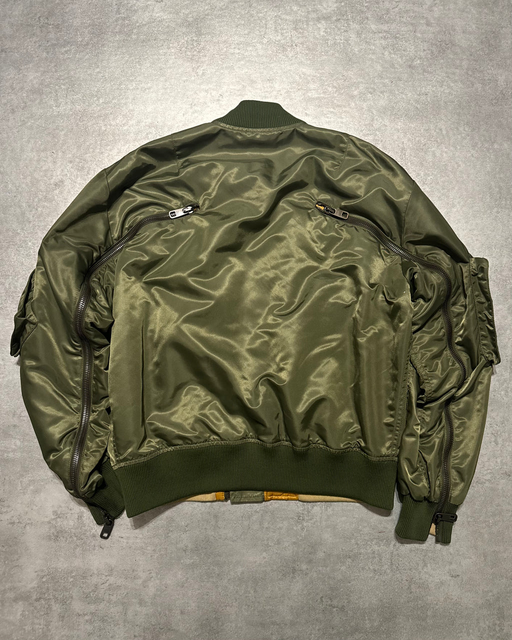 Dolce & Gabbana Olive Military Multi Zips Bomber Jacket (M/L) - 3