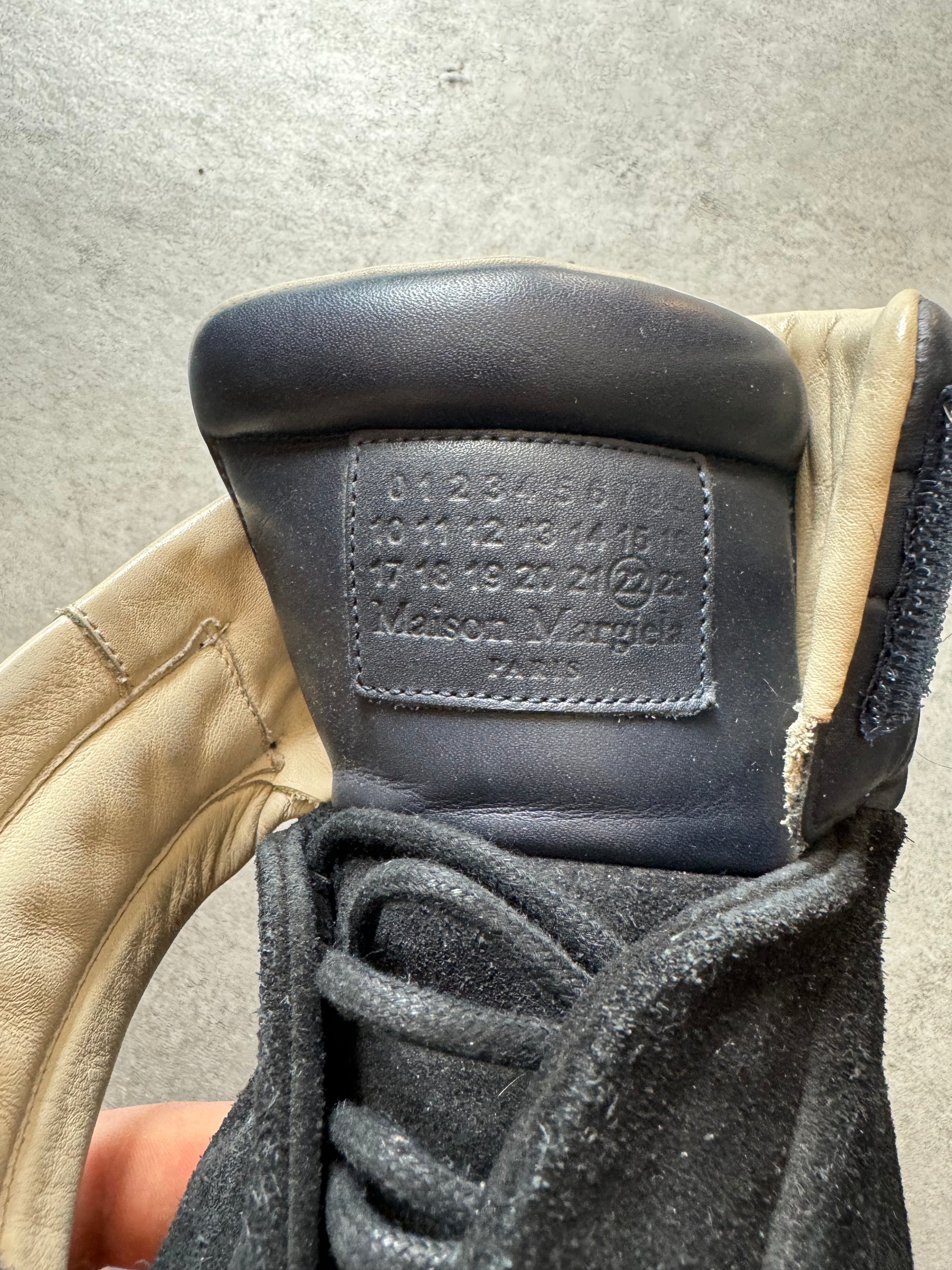 Maison Margiela Future High Top Suede Navy Two Tone 41eu us8