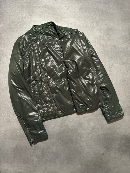 FW2009 Gucci Green Asymmetrical Avant-Garde Jacket (M) - 7