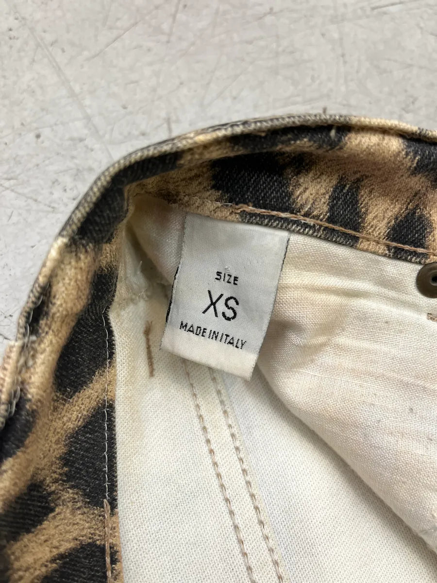 AW2001 Roberto Cavalli Leopard Bleached Blue & Beige Pants IDOuQXXL 11