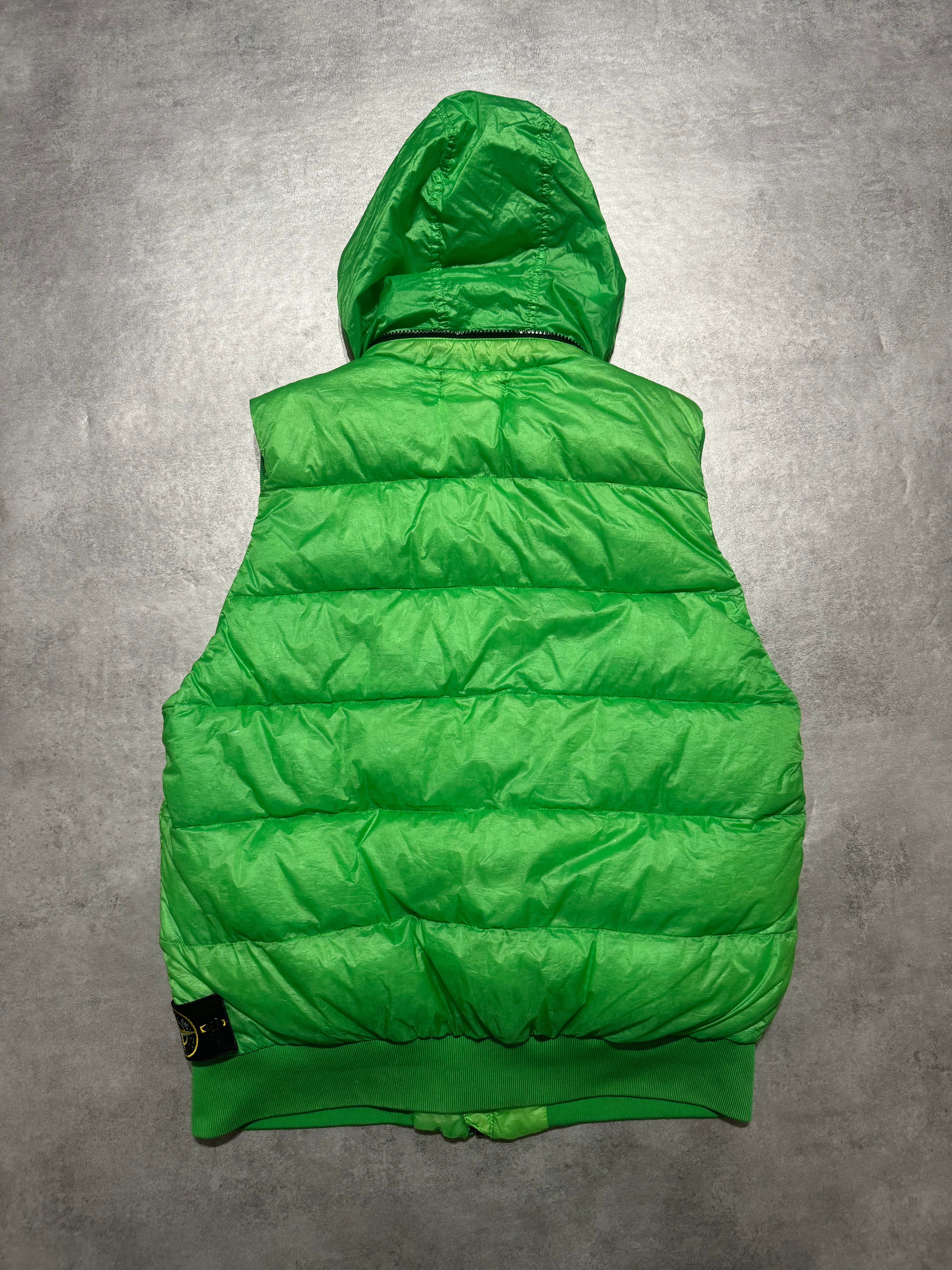 AW2012 Stone Island Green Bodywarmer Puffer Hooded Jacket (M/L) - 5