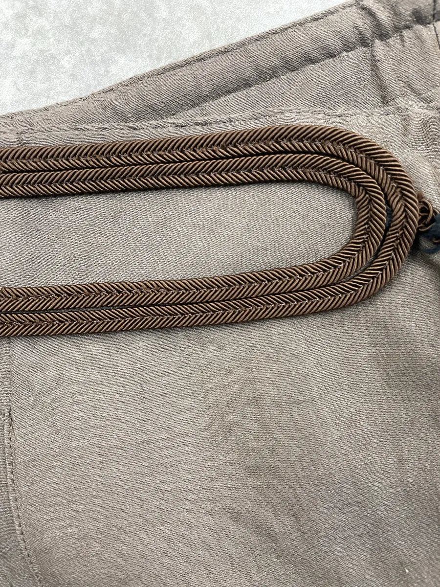 Emporio Armani Taupe Brown Braided Waist Drawstring Short IHEpmnCA 7