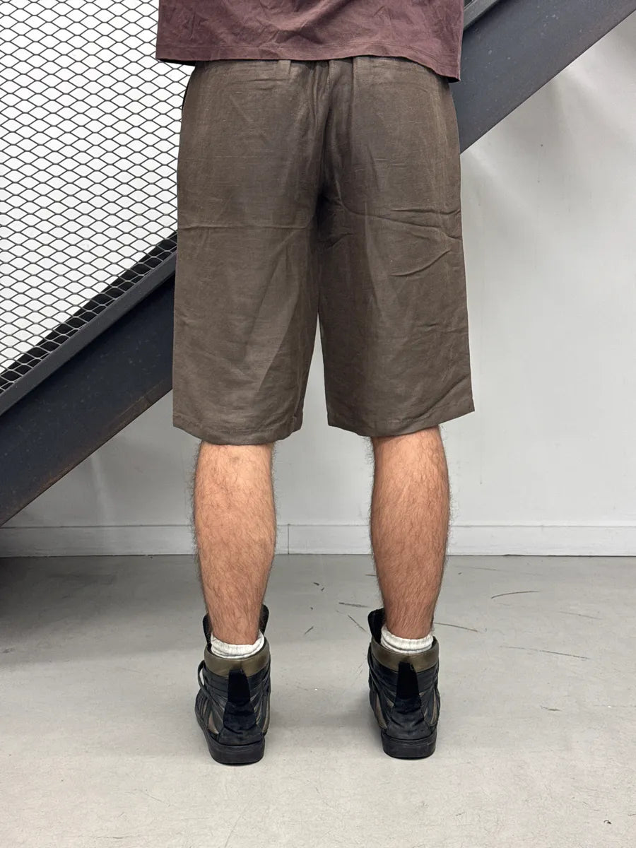 Emporio Armani Taupe Brown Braided Waist Drawstring Short IHEpmnCA 2