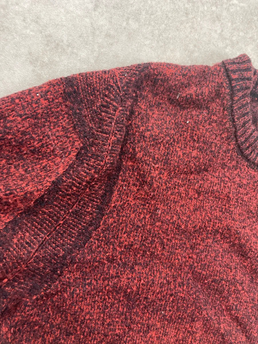 C.P. Company Dark Red Fleece Knit Lens Sleeve Sweater IIxRqbTE 7