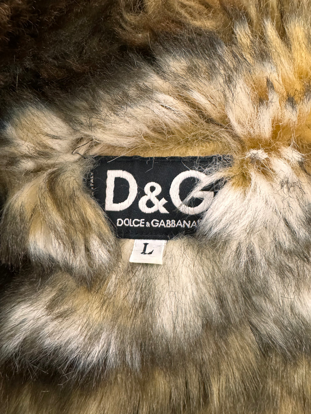 FW2001 Dolce & Gabbana Fur Striped Corduroy Jacket (M)