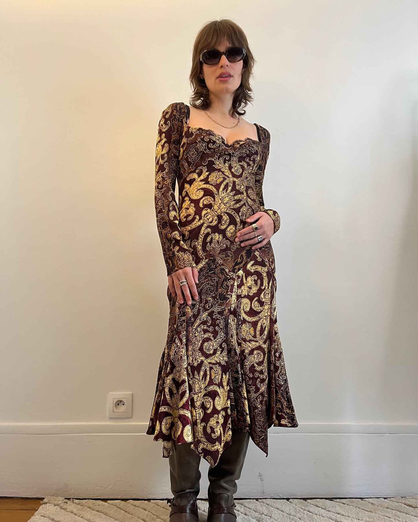 Roberto Cavalli Archive Royal Jacquard Dress (S)