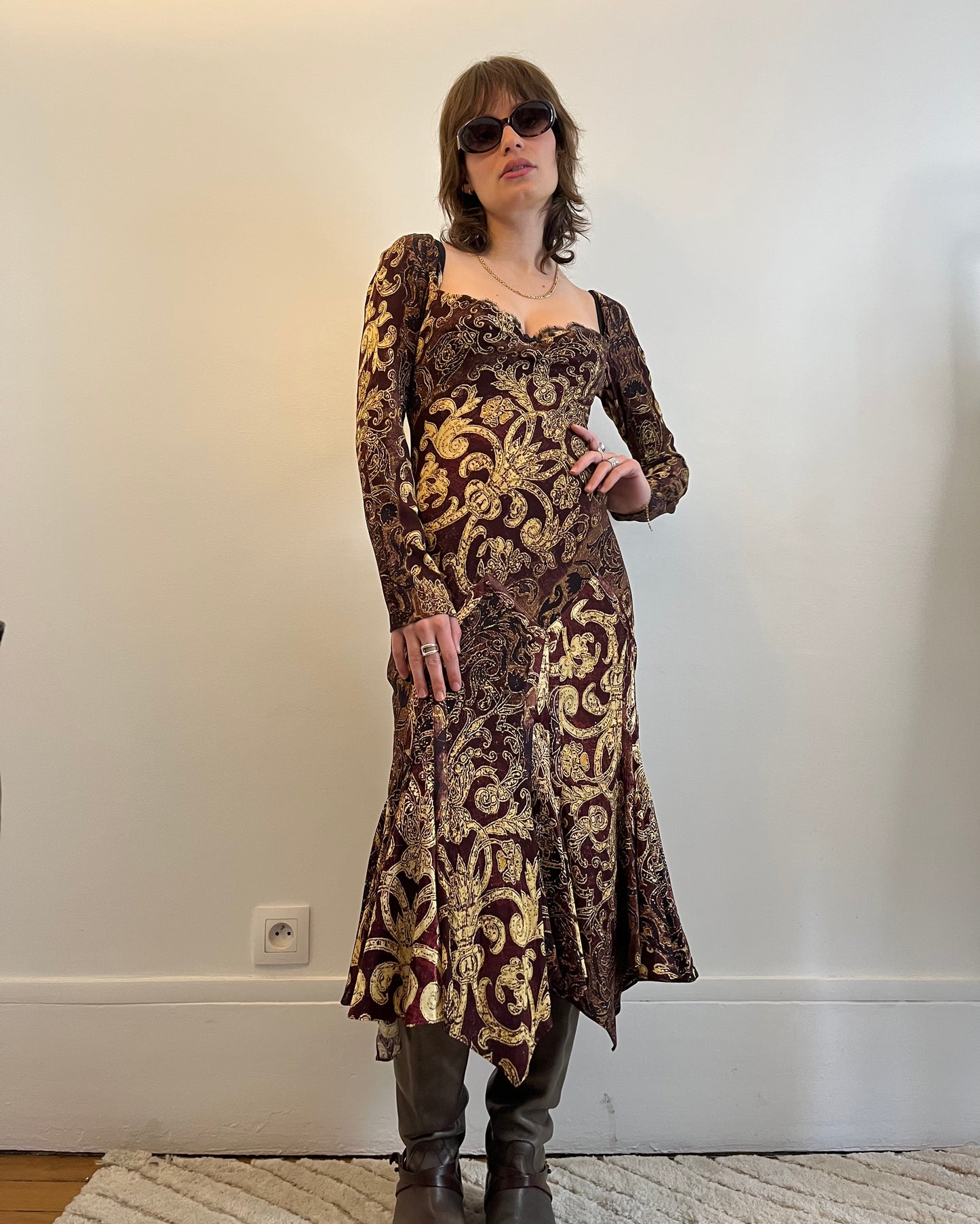 Roberto Cavalli Archive Royal Jacquard Dress (S)