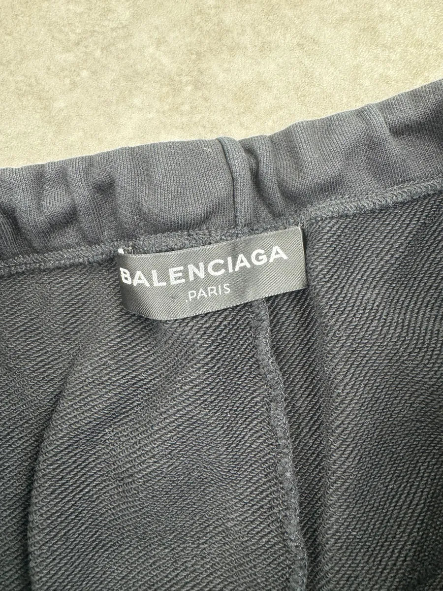 AW2016 Balenciaga Black Cotton Jogger Pants MASqHPpF 7