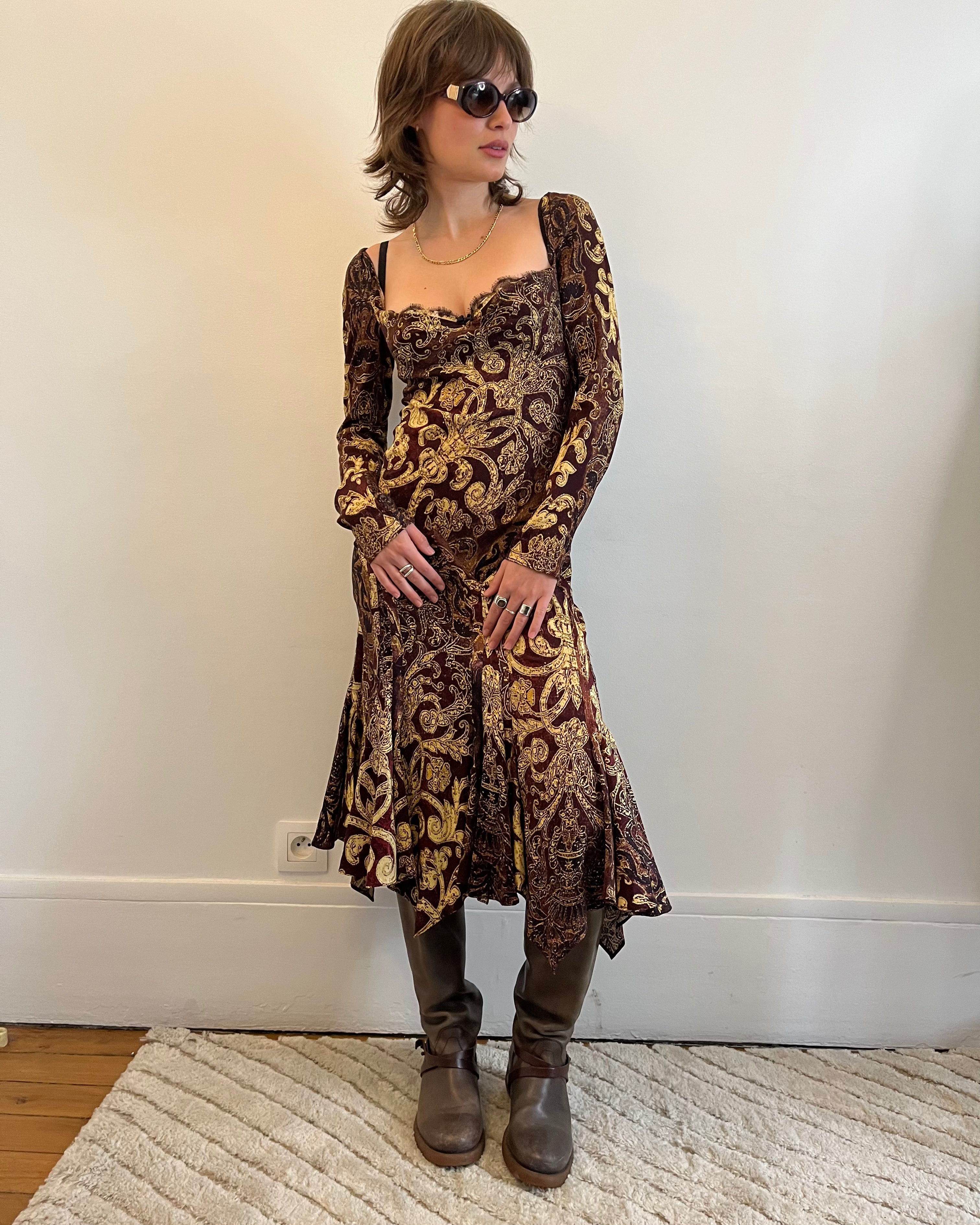 Roberto Cavalli Archive Royal Jacquard Dress