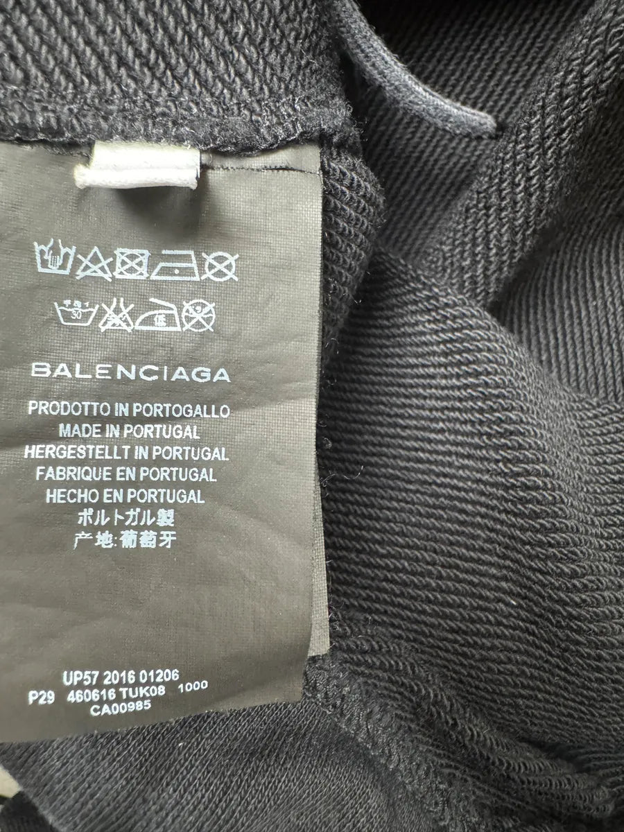 AW2016 Balenciaga Black Cotton Jogger Pants MASqHPpF 9
