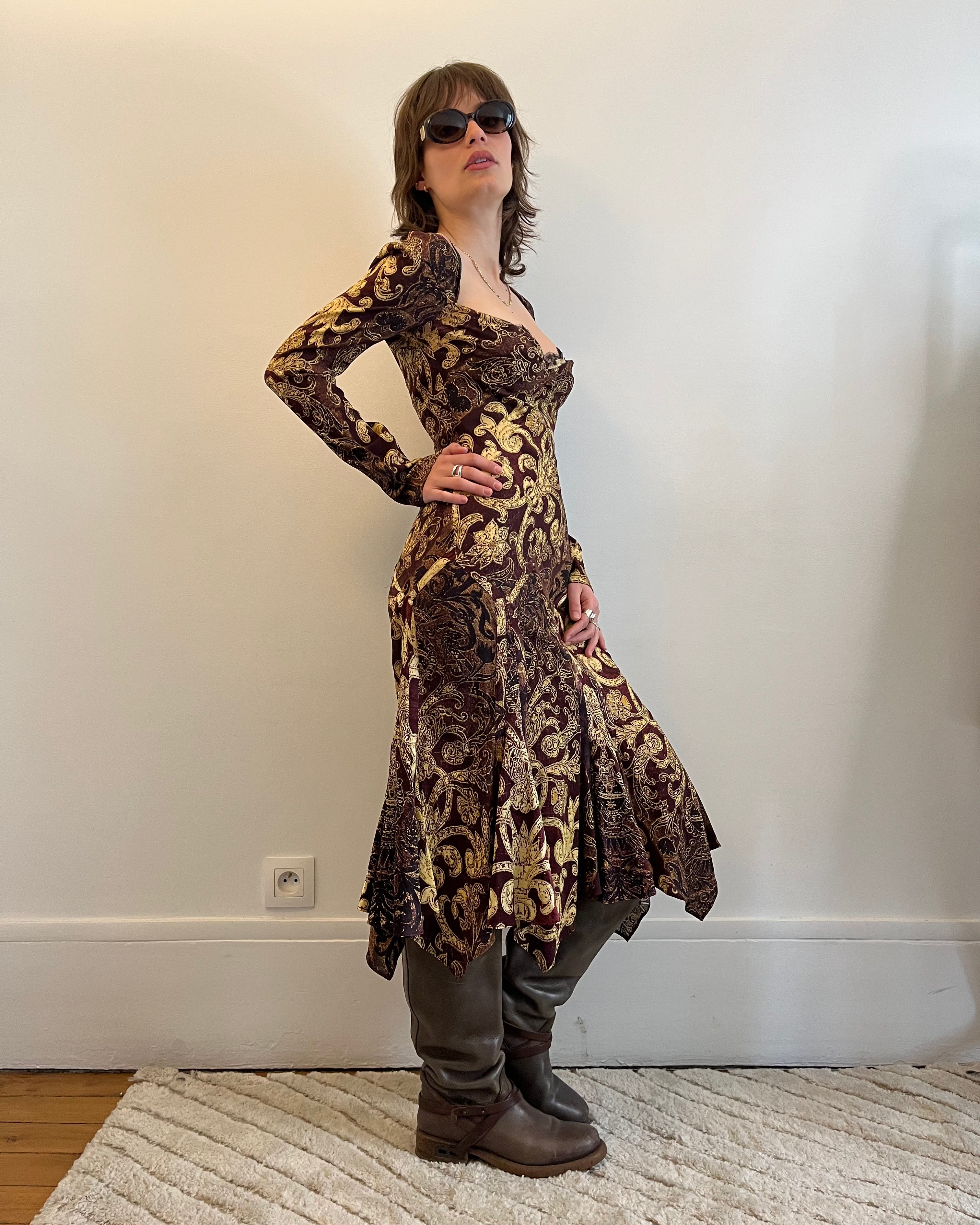 Roberto Cavalli Archive Royal Jacquard Dress