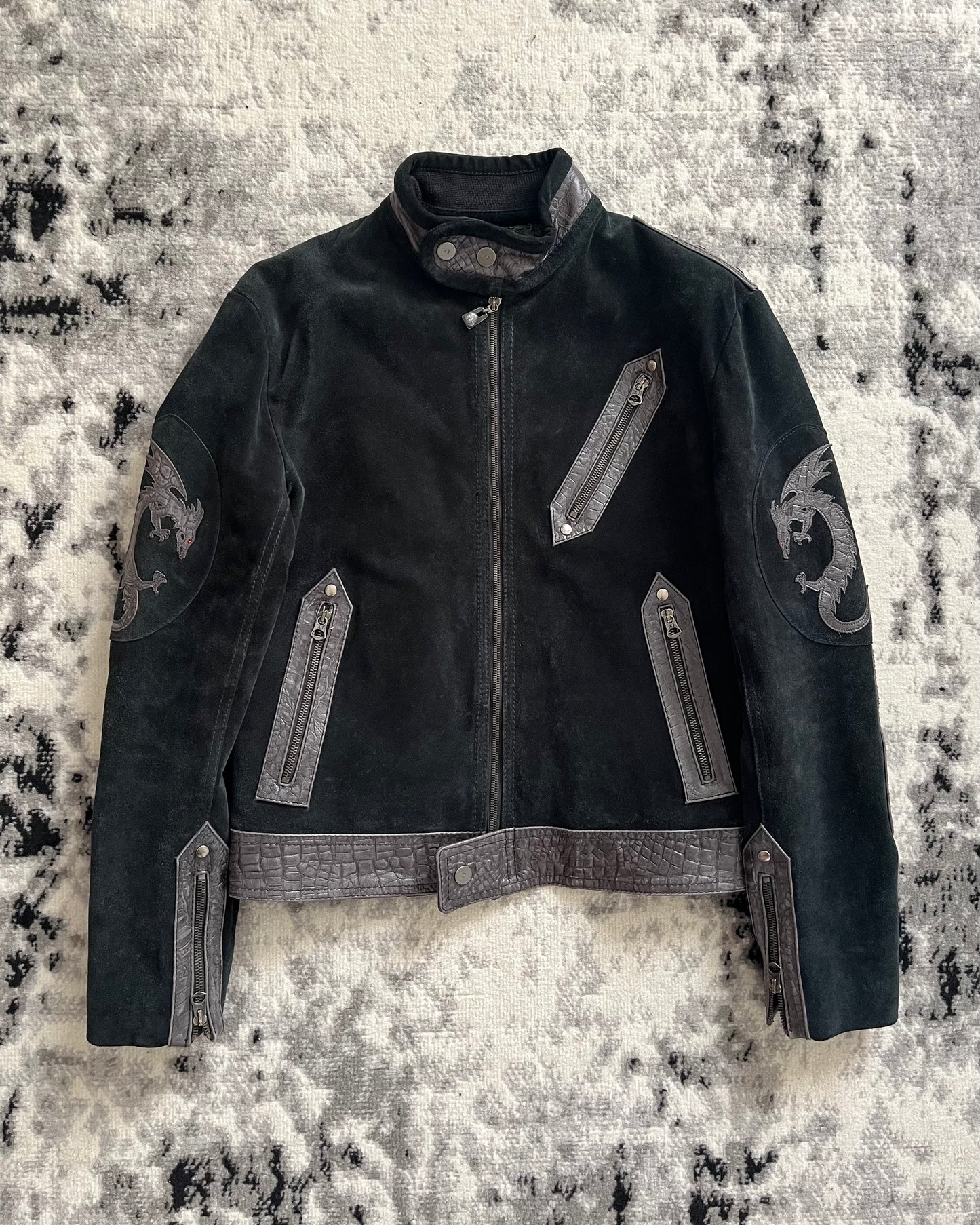 FW1998 Armani Dragon Hide Leather Skin Jacket (S/M)