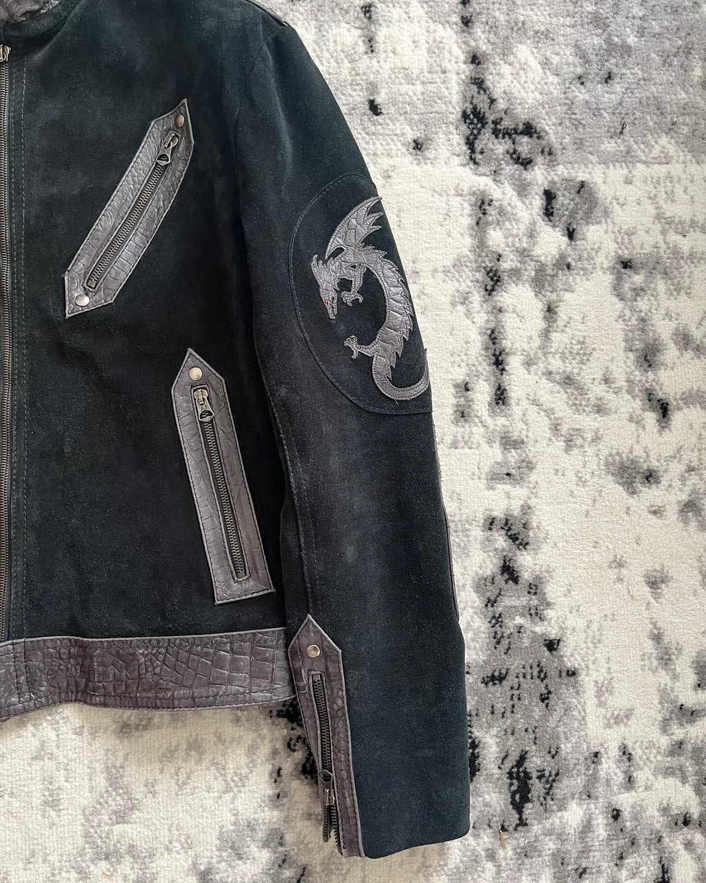 FW1998 Armani Dragon Hide Leather Skin Jacket (S/M)