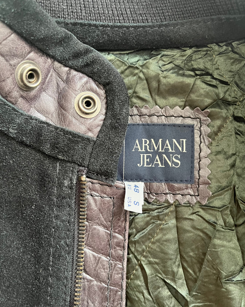 FW1998 Armani Dragon Hide Leather Skin Jacket (S/M)