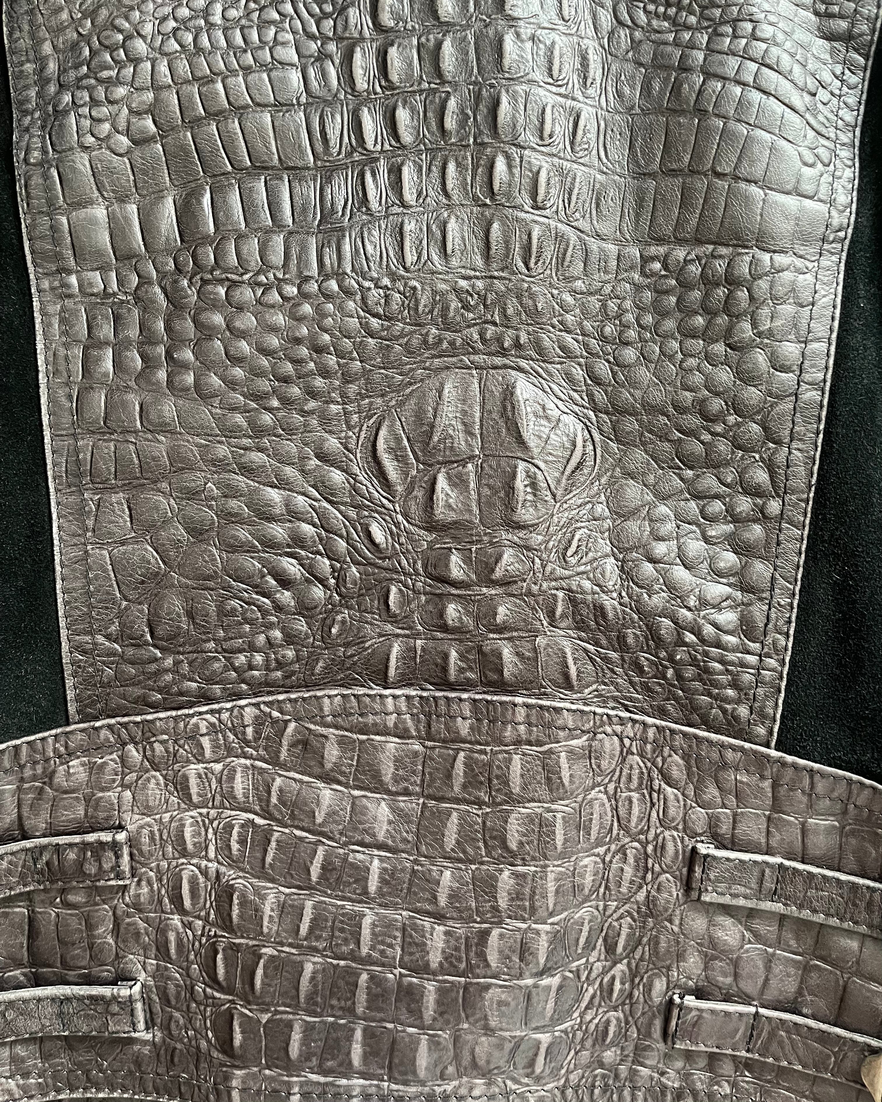 FW1998 Armani Dragon Hide Leather Skin Jacket (S/M)