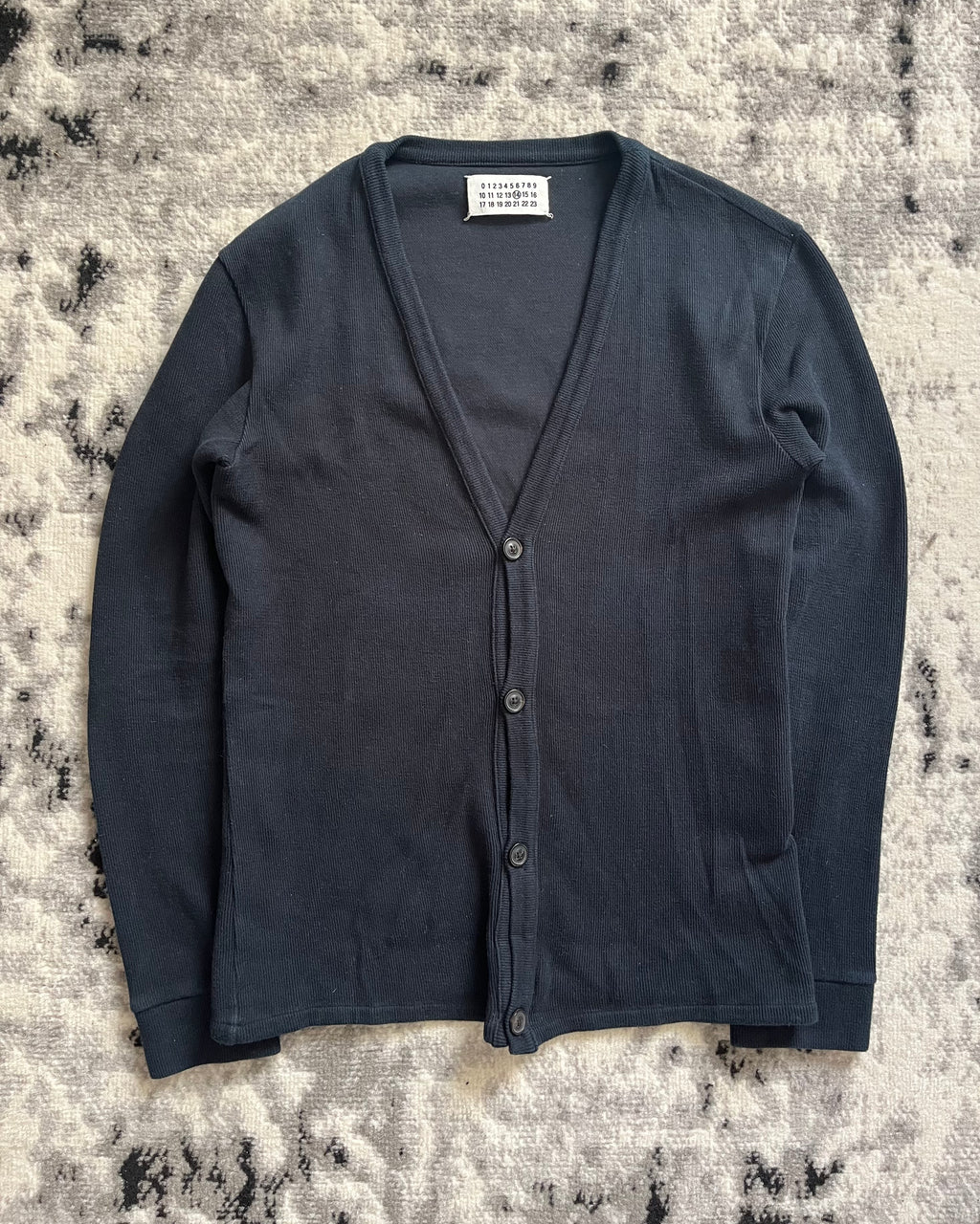 Maison Margiela Navy Elemental Emblem Cardigan (M)