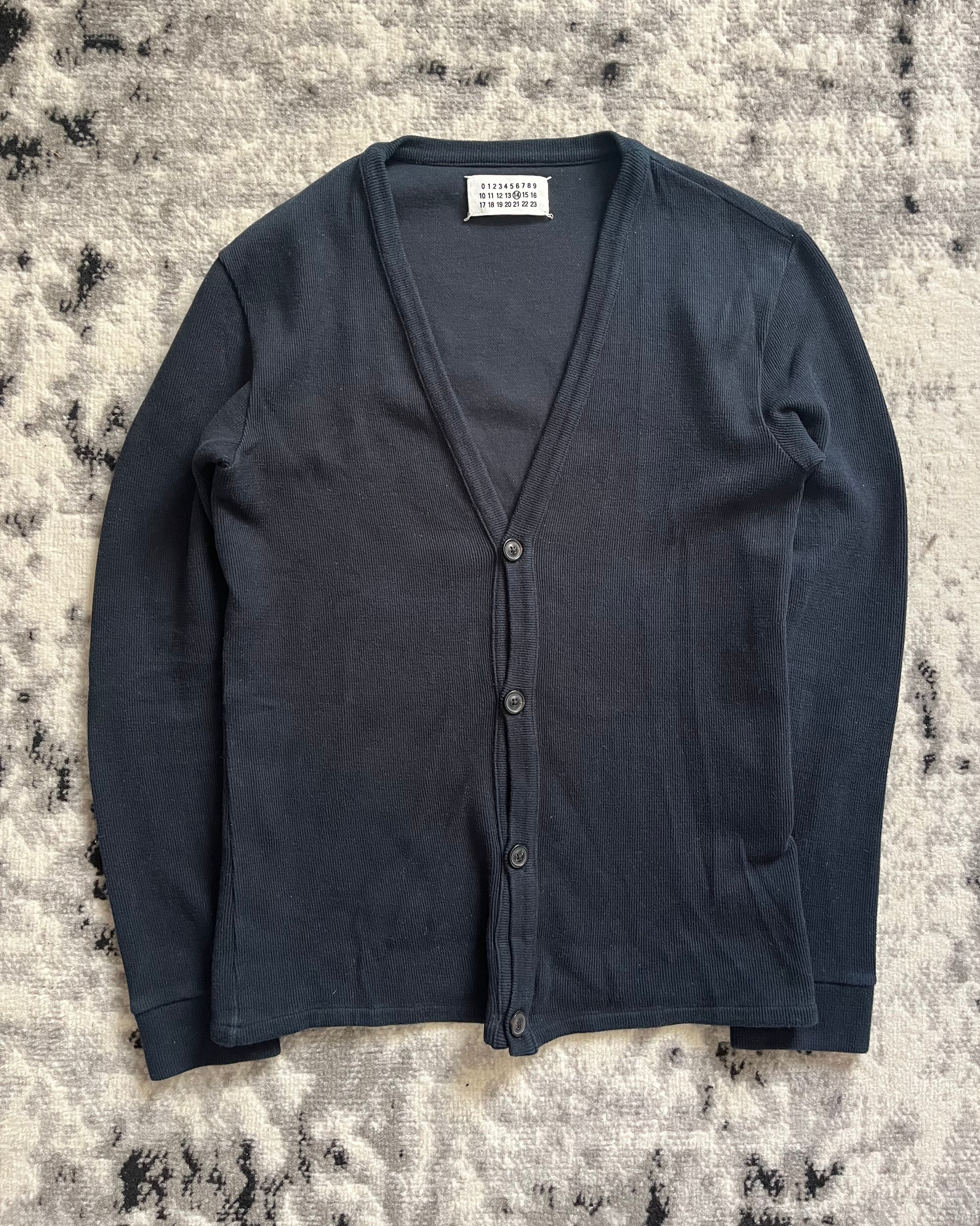 Maison Margiela Navy Elemental Emblem Cardigan (M)