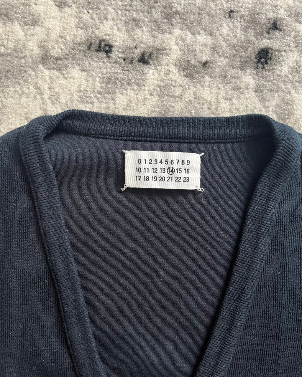 Maison Margiela Navy Elemental Emblem Cardigan (M)