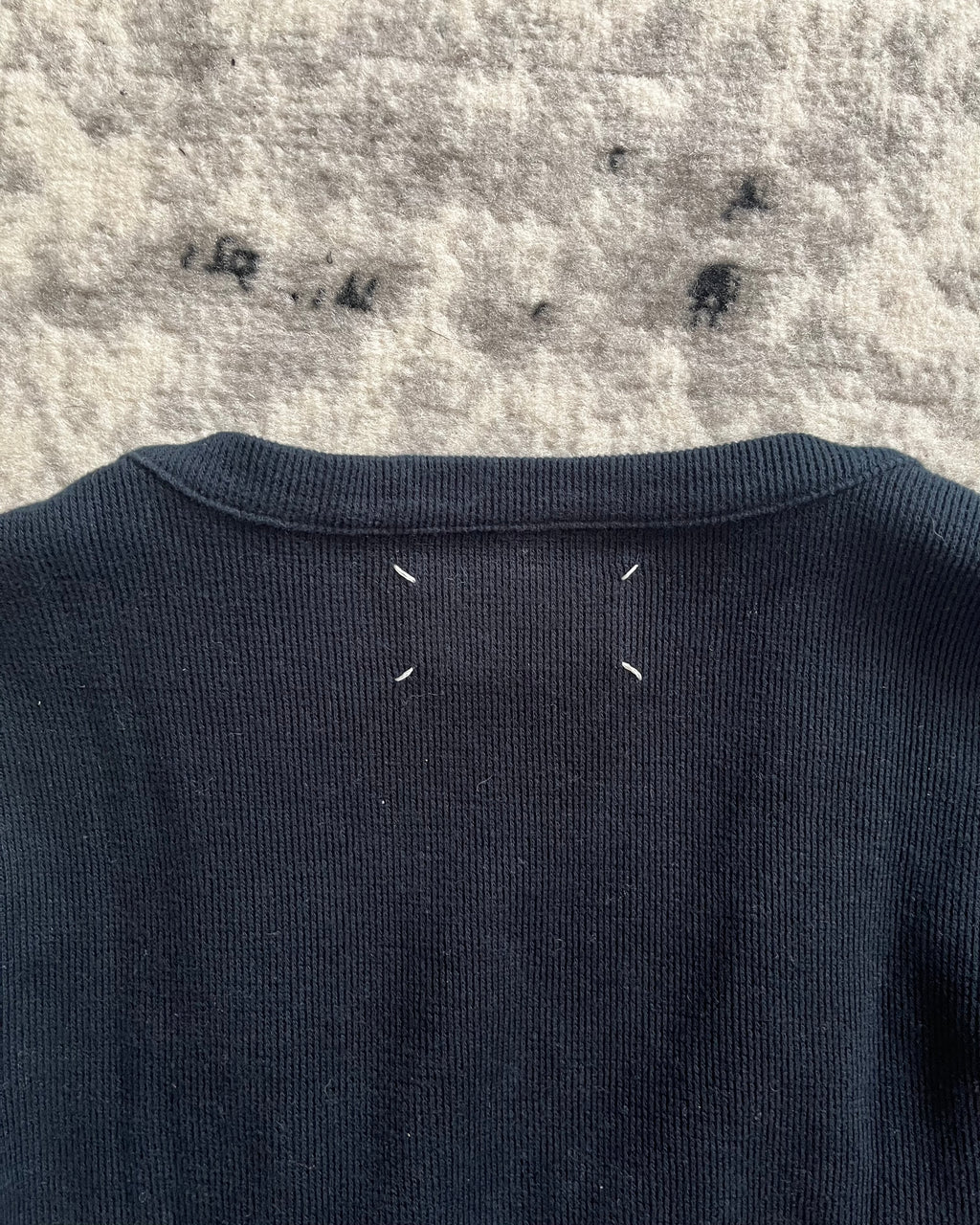 Maison Margiela Navy Elemental Emblem Cardigan (M)
