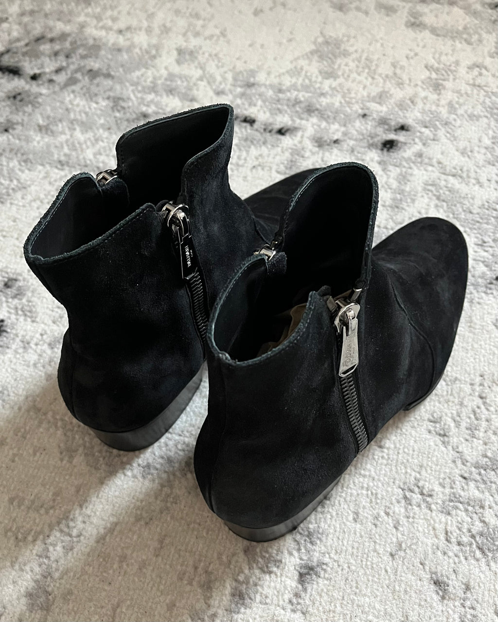 Balmain Black Suede Cowboy Boots (44eu/us10)