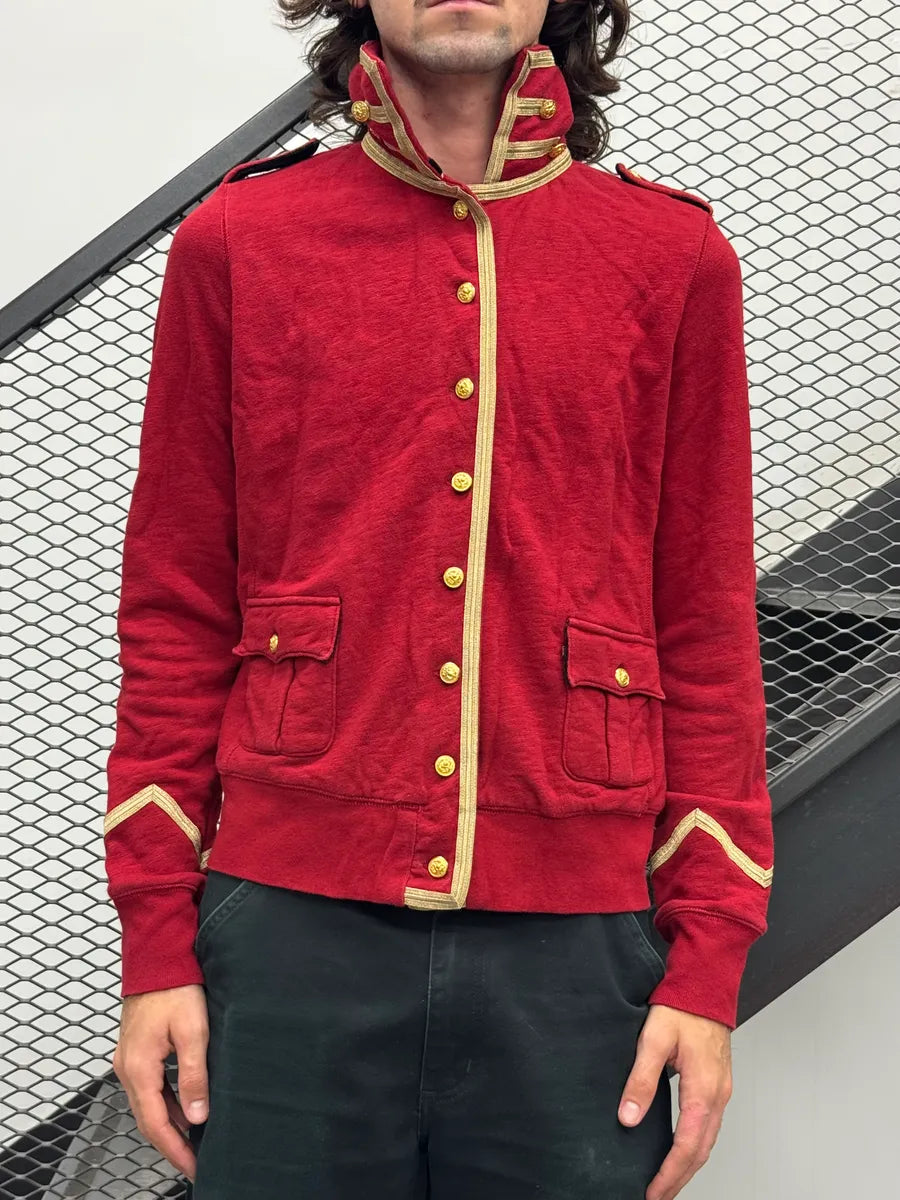Ralph Lauren Red Cotton Military Band Light Jacket LnOldhPP 1