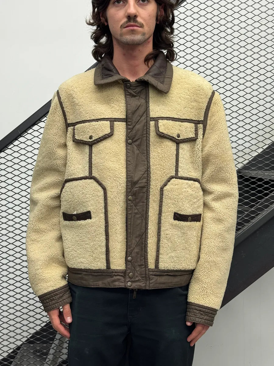 2000s Roberto Cavalli Brown Leather Reversible Shearling Jacket FmfMNfDy 1
