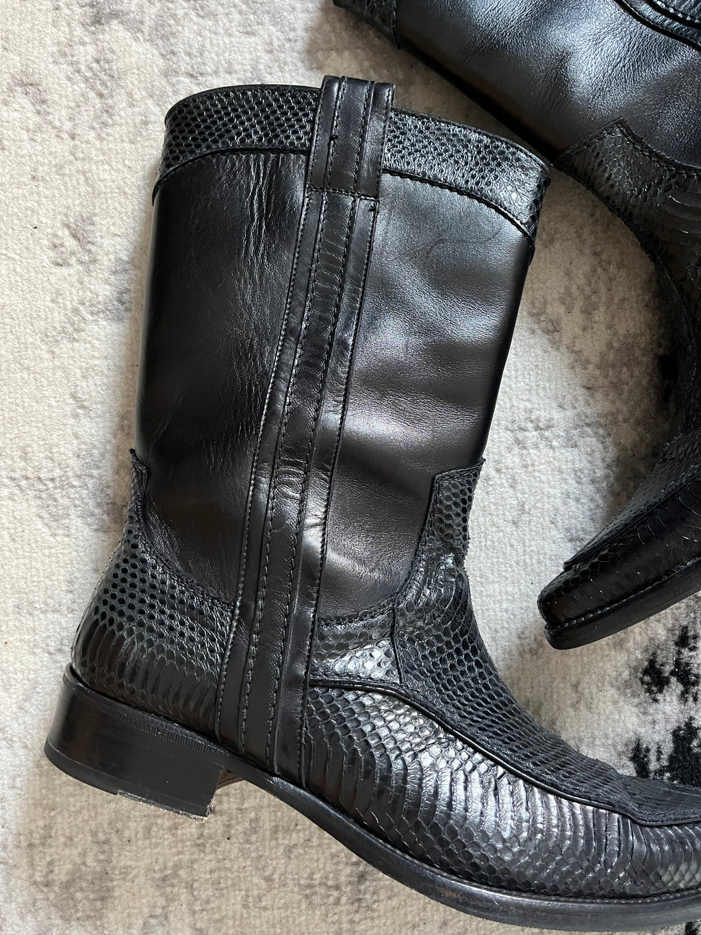 Dolce & Gabbana Python Cowboy Boots