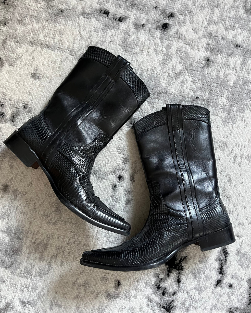 Dolce & Gabbana Python Cowboy Boots