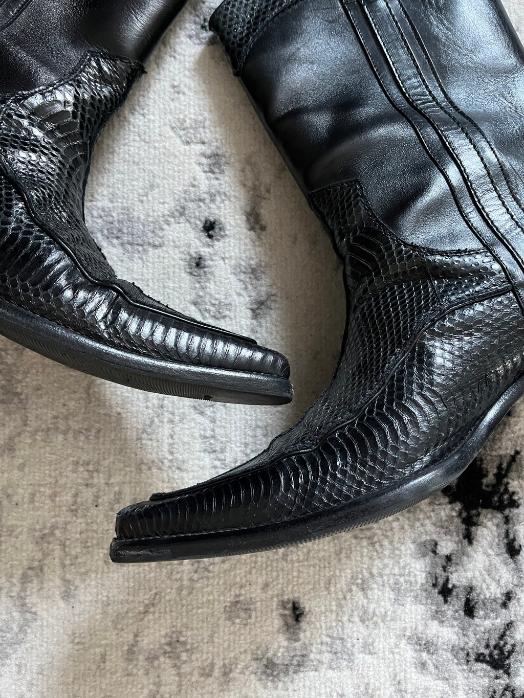 Dolce & Gabbana Python Cowboy Boots