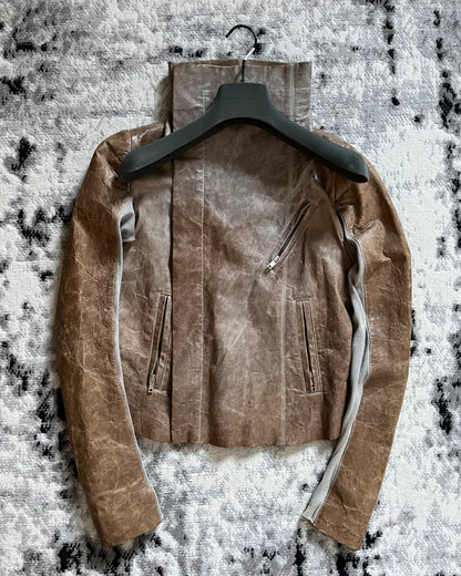 FW2010 Rick Owens Archive Brut Leather Hybride Jacket (XS)