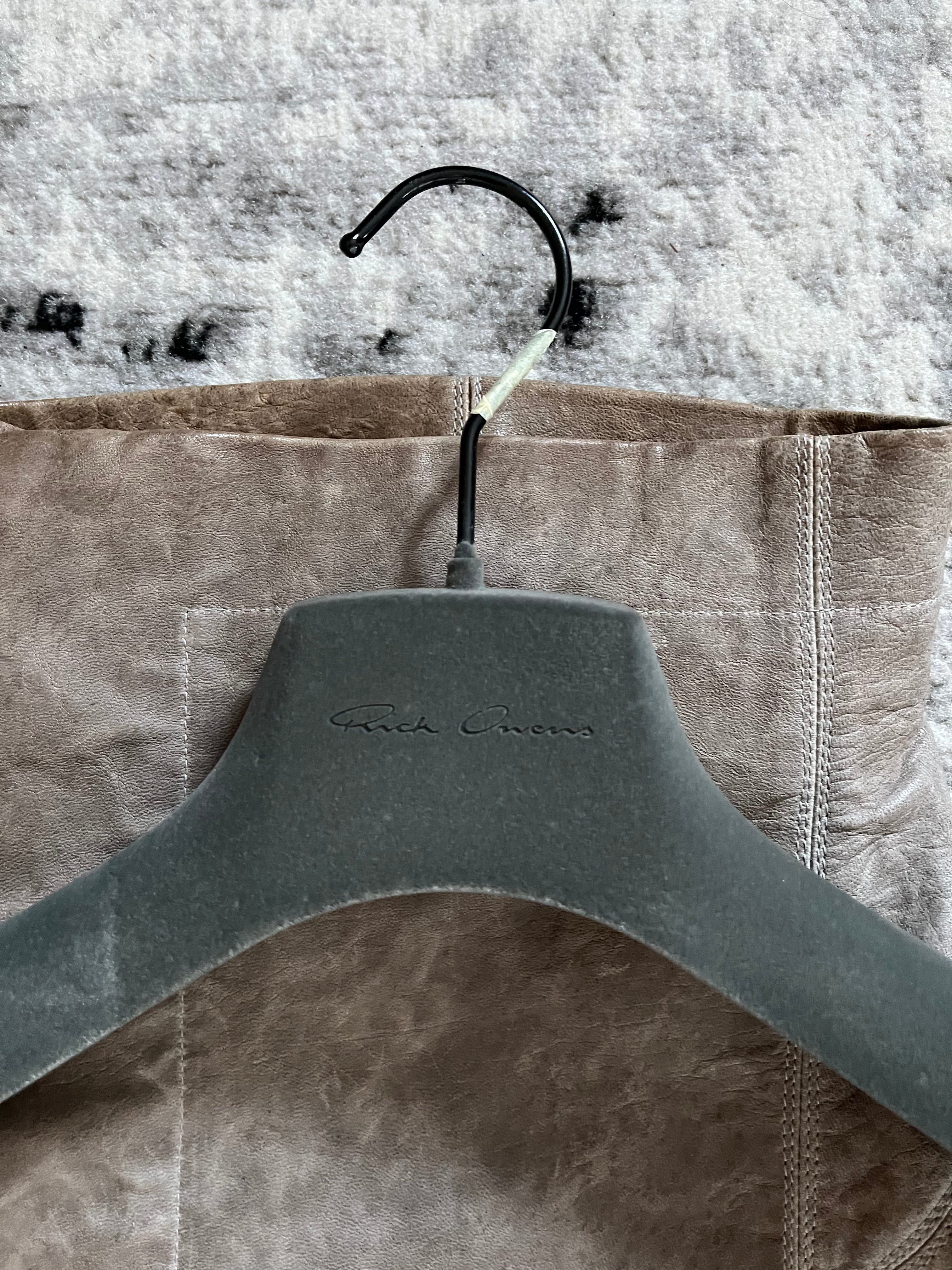 2010FW リック・オウエンス アーカイブ ブリュット レザー ハイブリッド ジャケット (XS)