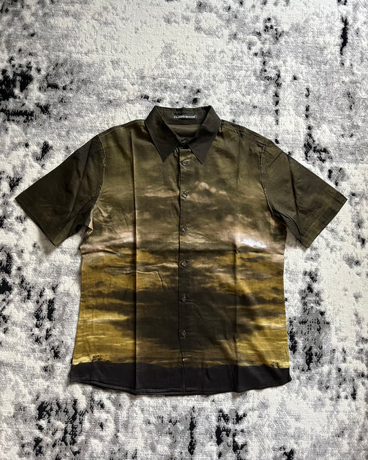 00s Just Cavalli Apocalyptique Sunset Brown Faded Shirt (M/L)