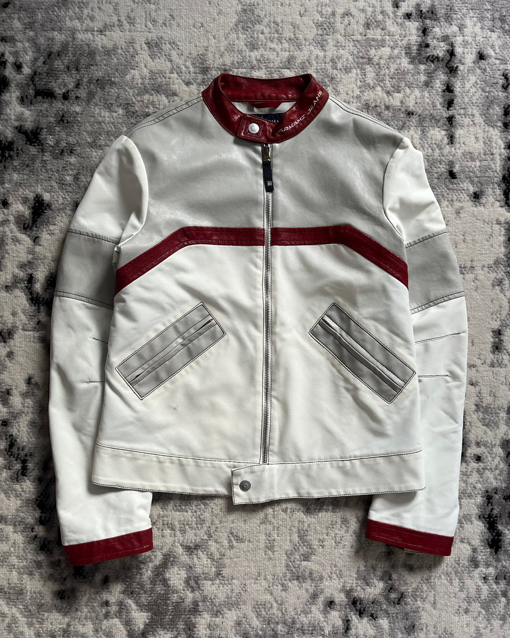 90年代 アルマーニ ヨーロピアン ライド バイカー レザー ジャケット (S)