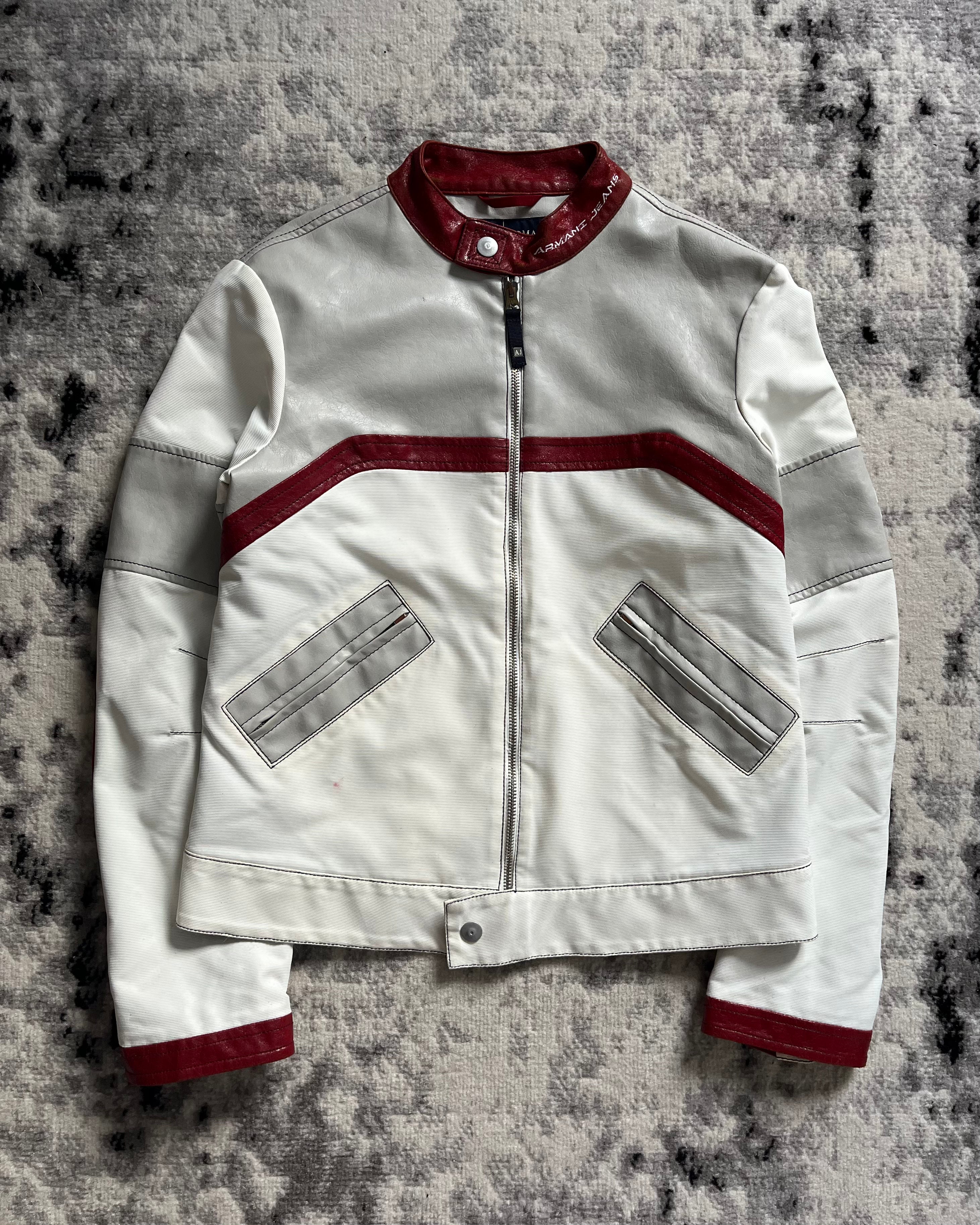 90年代 アルマーニ ヨーロピアン ライド バイカー レザー ジャケット (S)