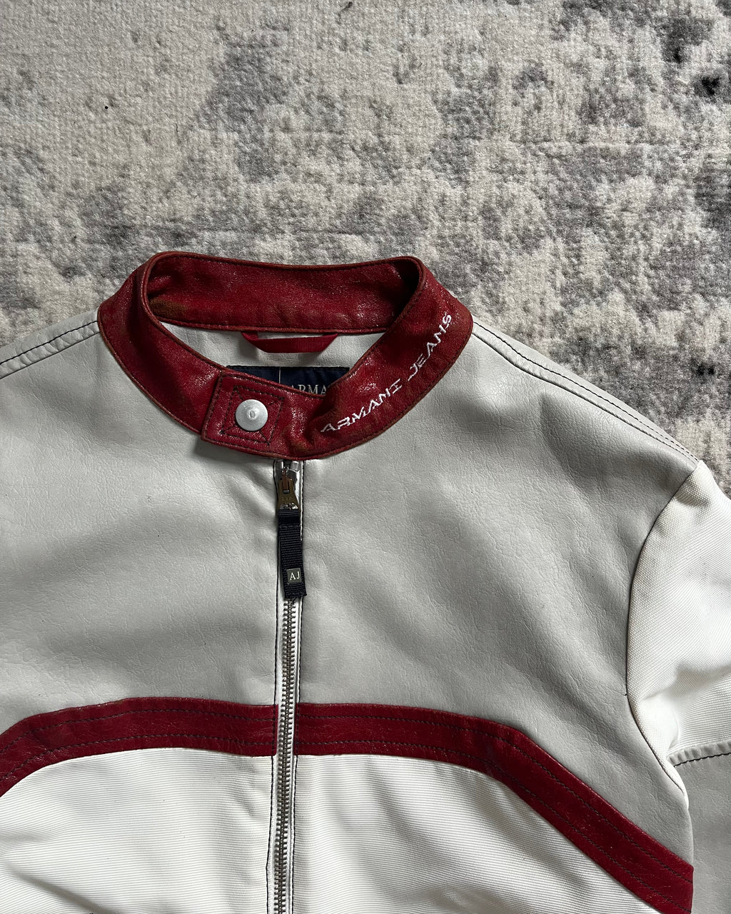 90年代 アルマーニ ヨーロピアン ライド バイカー レザー ジャケット (S)