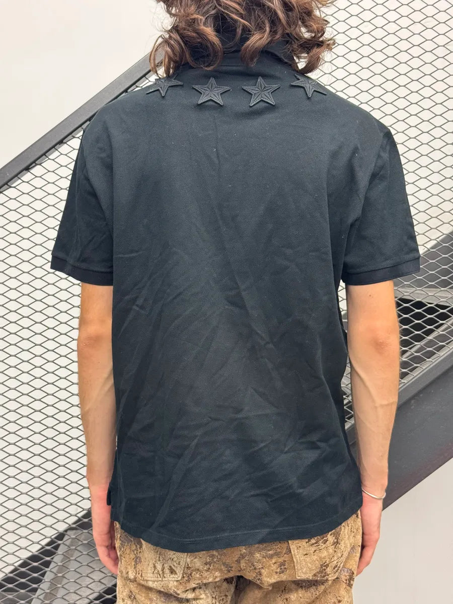 2010s Givenchy Black Stars Embroidered Polo by Riccardo Tisci UtAZlzjq 2