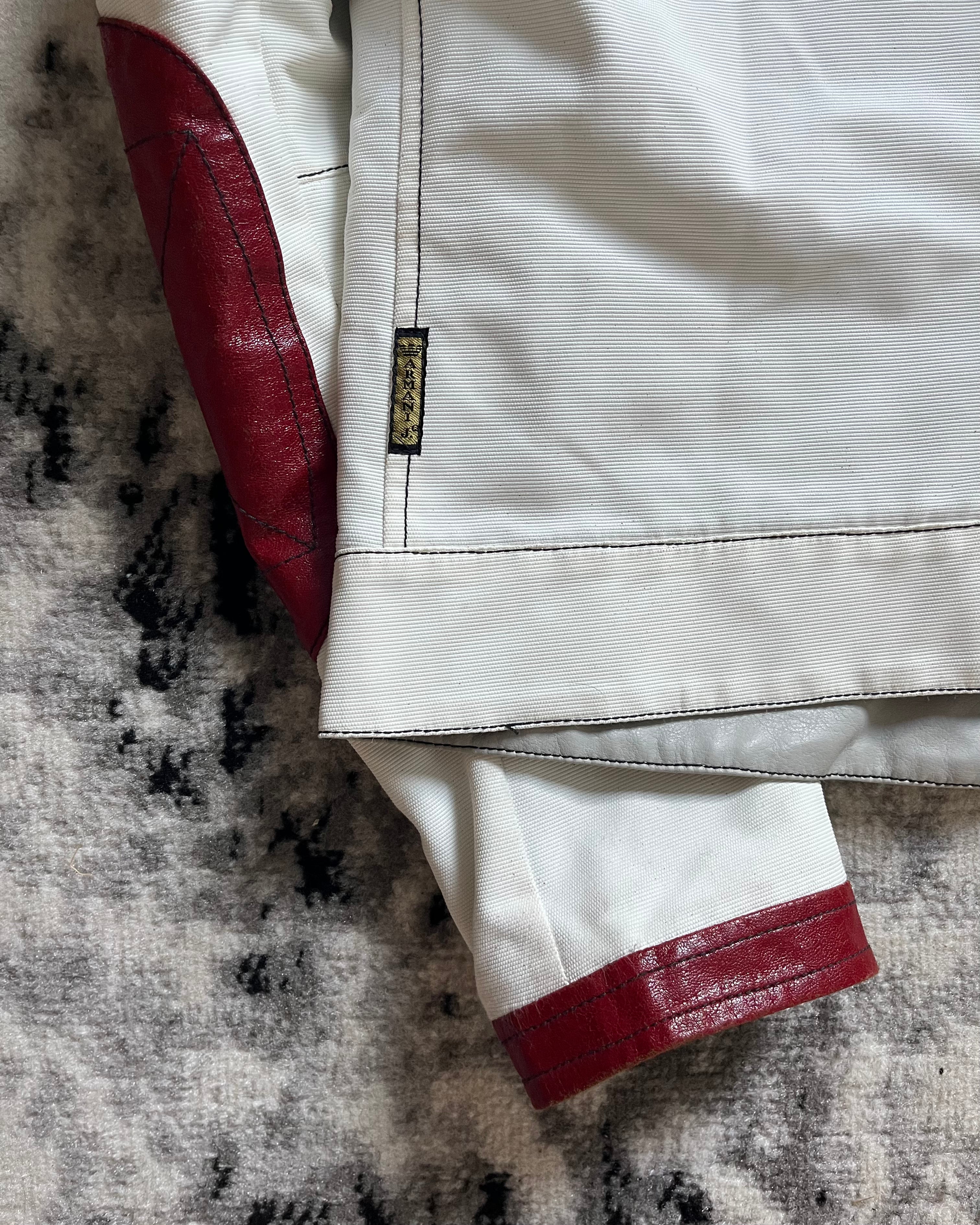 90年代 アルマーニ ヨーロピアン ライド バイカー レザー ジャケット (S)