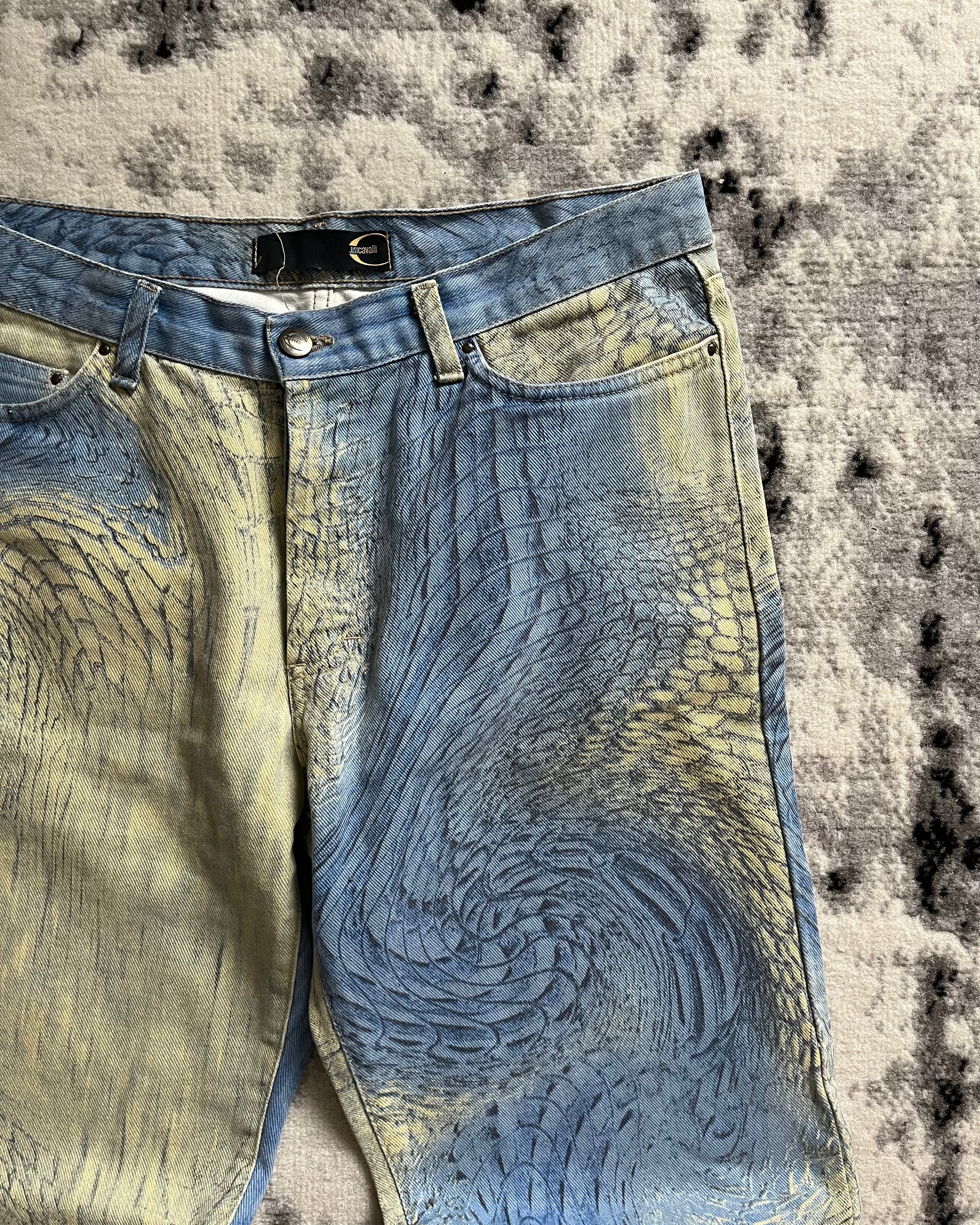 SS2002 Cavalli Eroded Sky & Sand Pants (M/L)