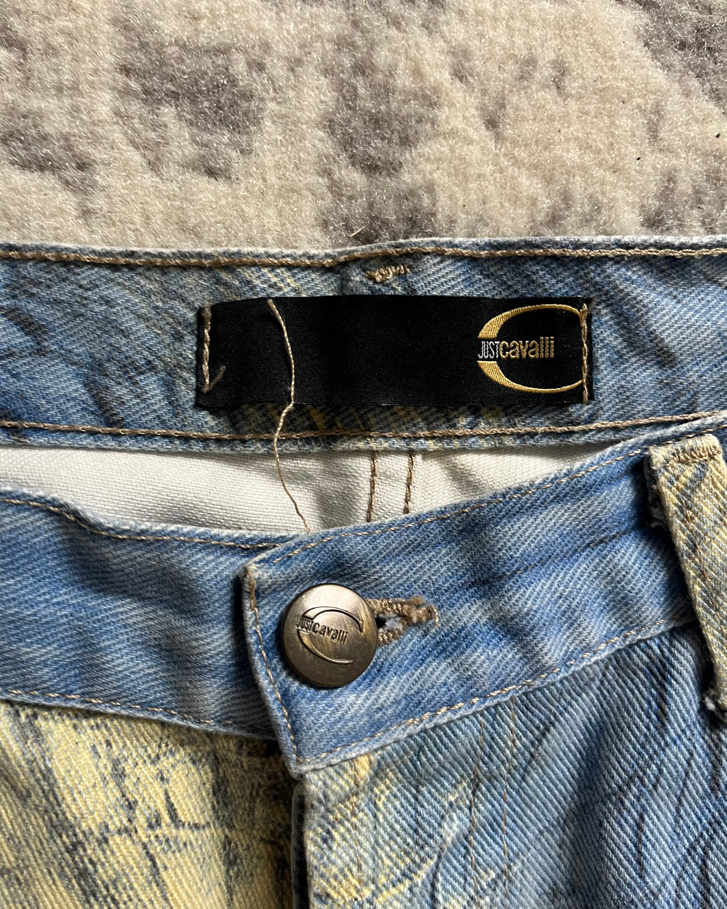 SS2002 Cavalli Eroded Sky & Sand Pants (M/L)