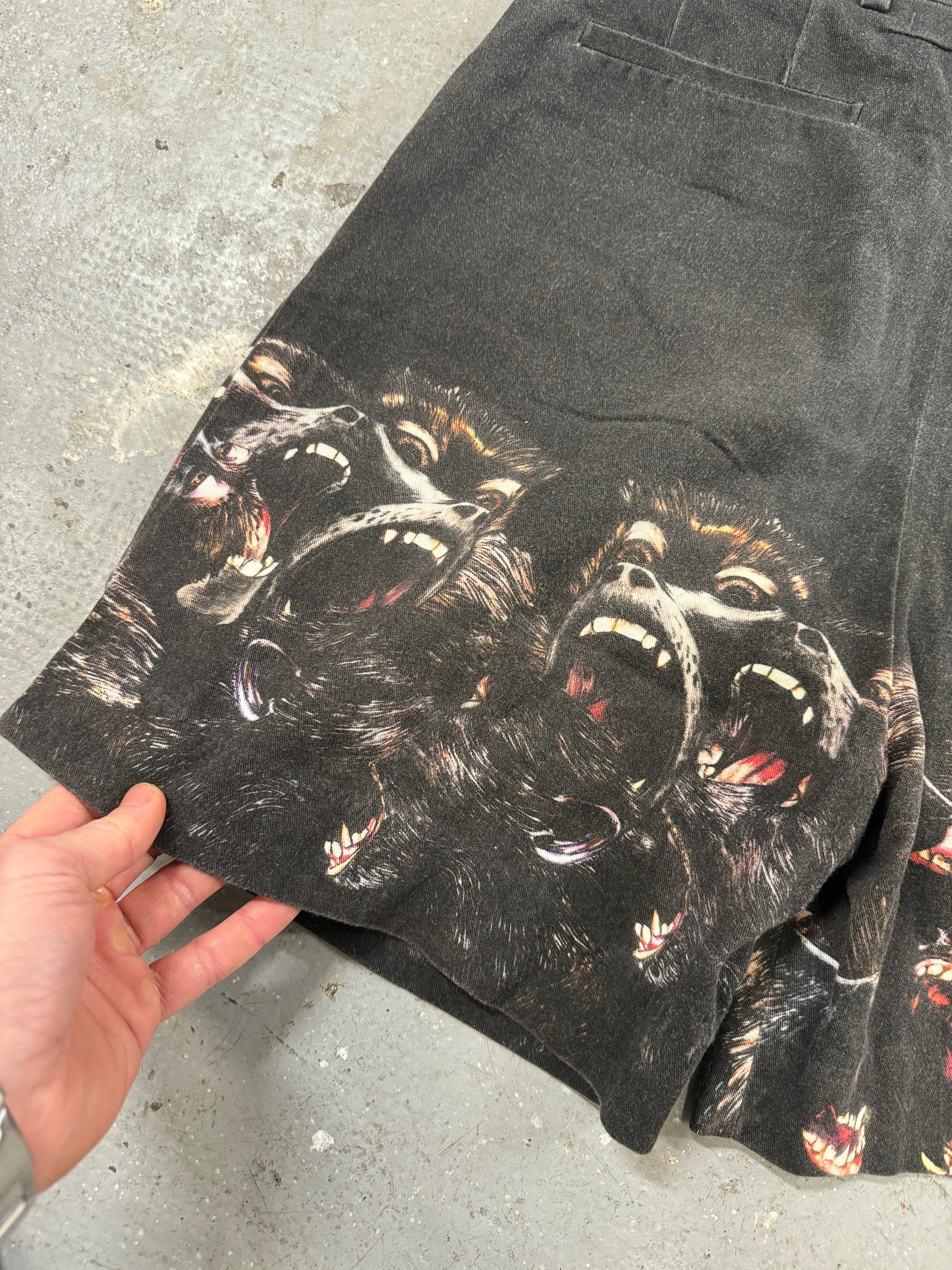 SS2016 Givenchy Black Monkey Print Short by Riccardo Tisci (S/M)