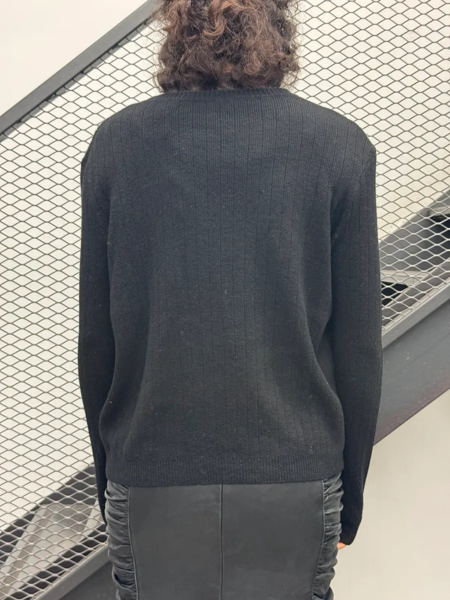 Valentino Black Wool Sequined Bird Sweater eAACRwlv 1