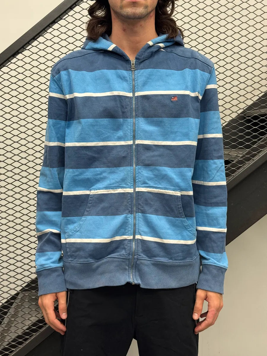 Ralph Lauren Blue Striped Zip-Up Hoodie PkcCJhSw 0