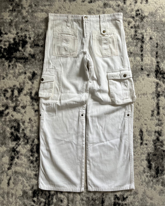 SS03 Dolce & Gabbana Effortless Utility Cargo White Pants (L)