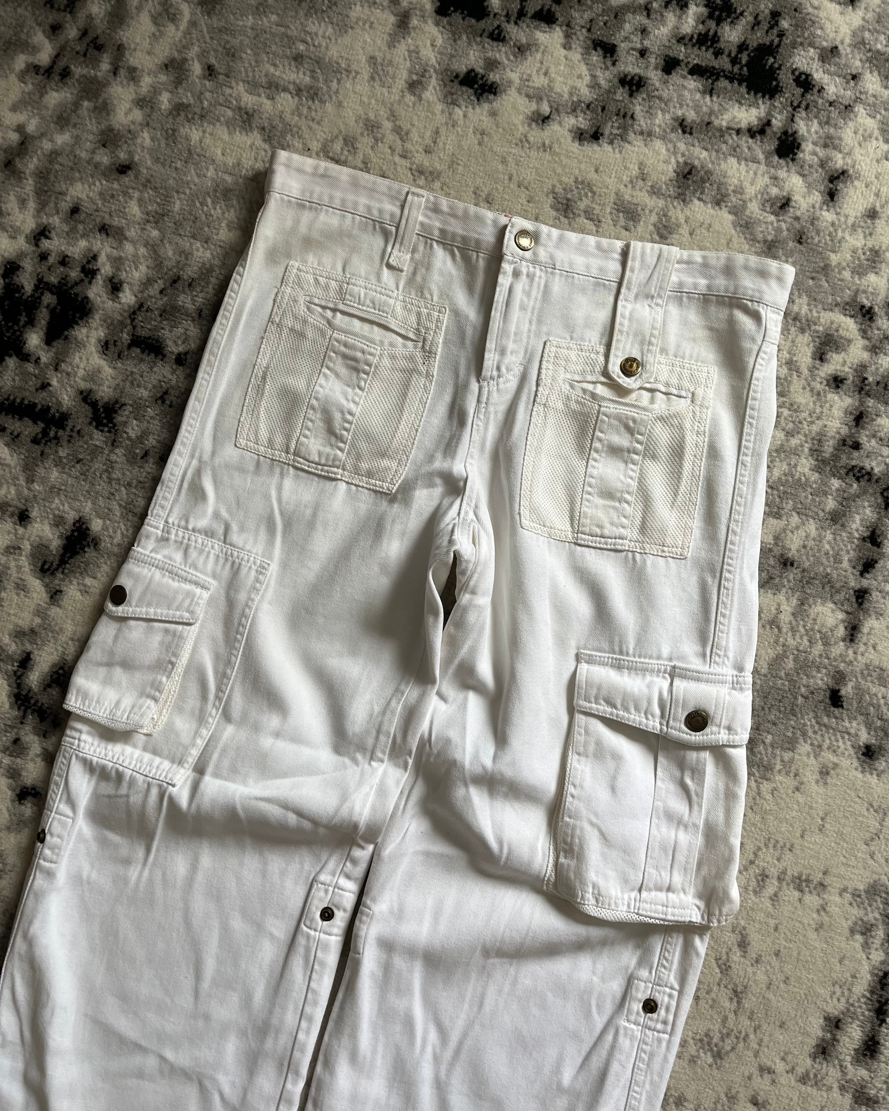 SS03 Dolce & Gabbana Effortless Utility Cargo White Pants (L)