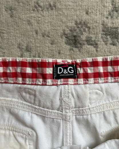 SS03 Dolce & Gabbana Effortless Utility Cargo White Pants (L)