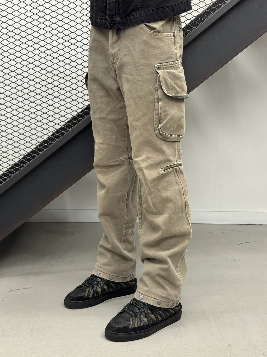 AW2003 Dolce & Gabbana Taupe Zip-Off Knee Cargo Pants hvWbuzLy 2