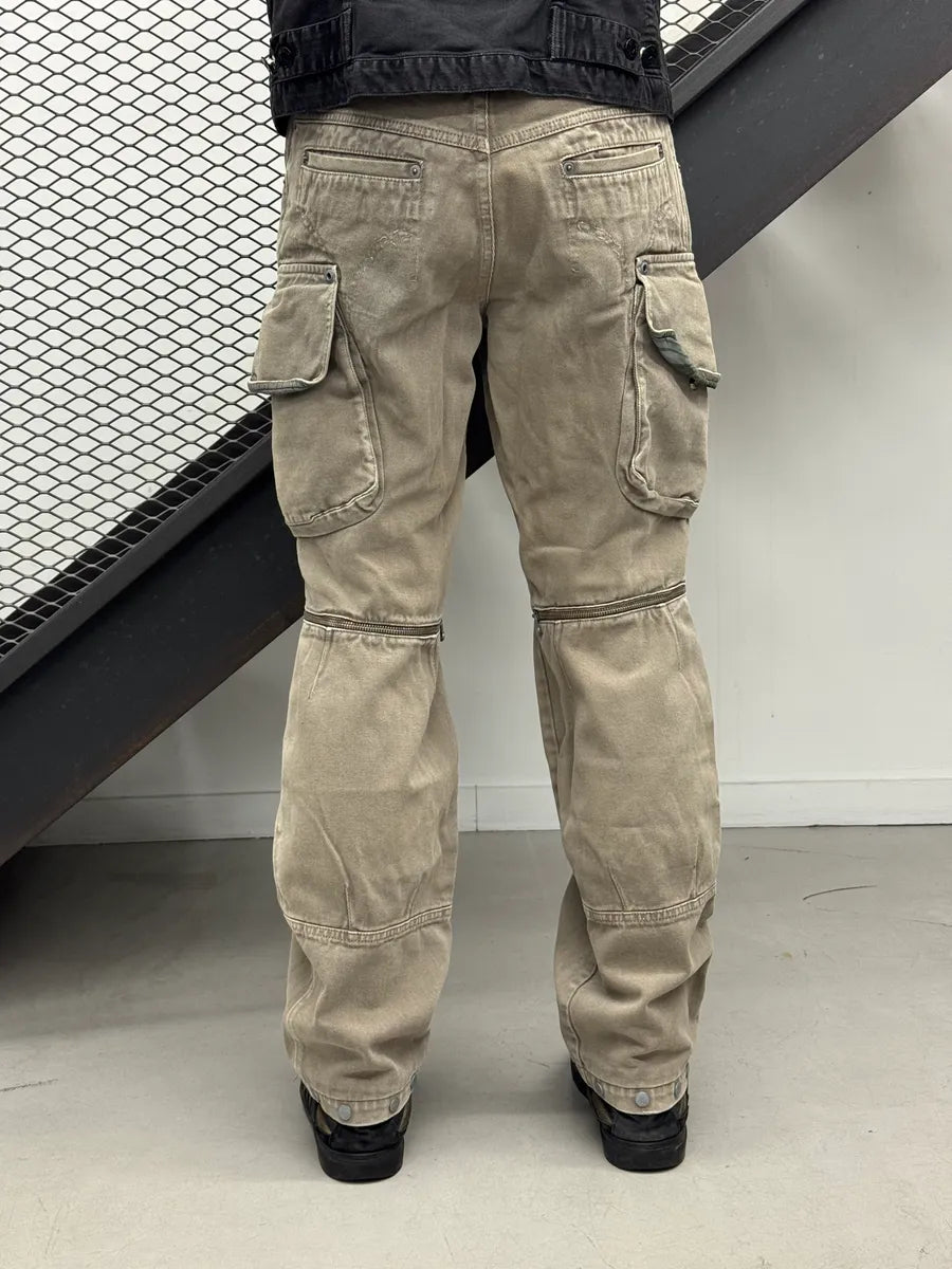 AW2003 Dolce & Gabbana Taupe Zip-Off Knee Cargo Pants hvWbuzLy 3