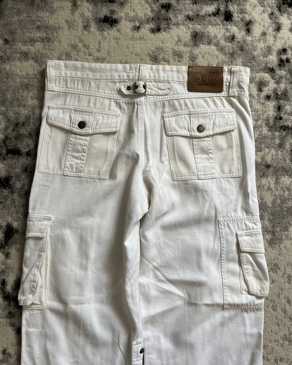 SS03 Dolce & Gabbana Effortless Utility Cargo White Pants (L)